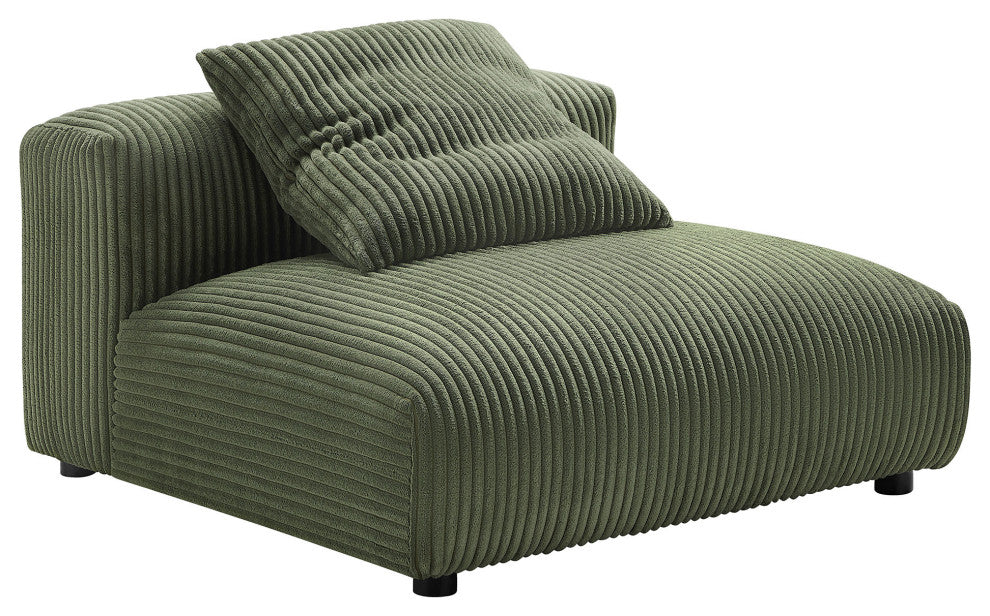 Solace 2-Piece Modular Corduroy Upholstered Sofa, Fern