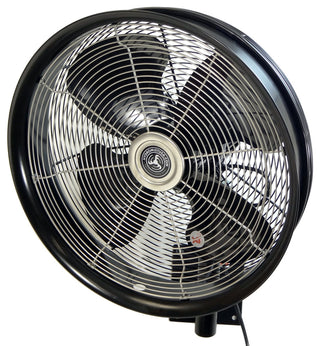 Outdoor Wall Mount Fan, Black, 21x21