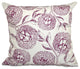 Antique Flowers, Floral Print Pillow, Purple, 26"x26"
