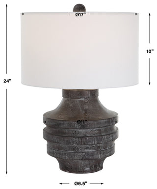 Uttermost Timber Carved Wood Table Lamp