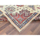 Afghan Special Kazak Shiny Wool Hand Knotted Ivory Oriental Rug 8'10" x 11'9"