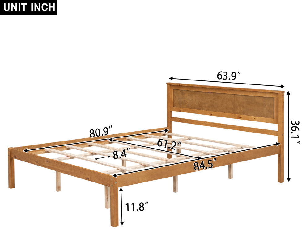 Gewnee Platform Bed Frame with Headboard