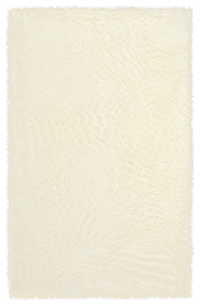 Capel Cozy Shag Cream 2039_600 Machine Woven Rugs - 3' X 5' Rectangle