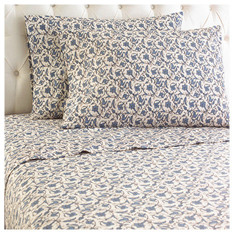 Jacobean Micro Flannel Sheet Set, Queen