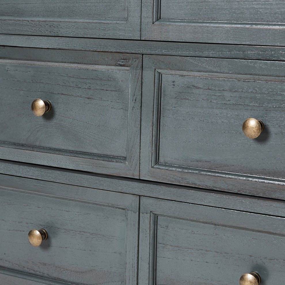32" Tall 3-Drawer Nightstand Set of 2, Blue