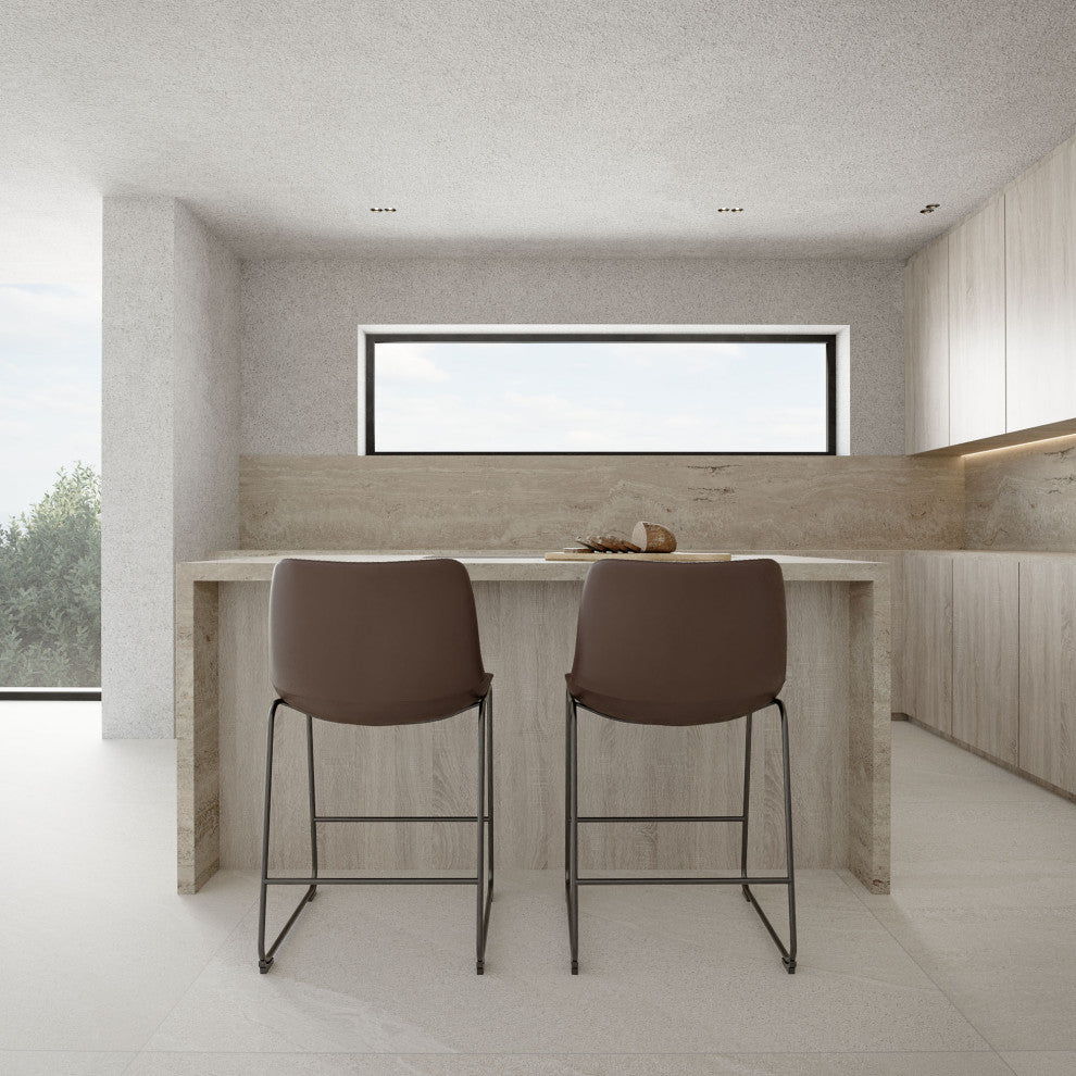 Cortesi Home Safi Counterstools, Brown