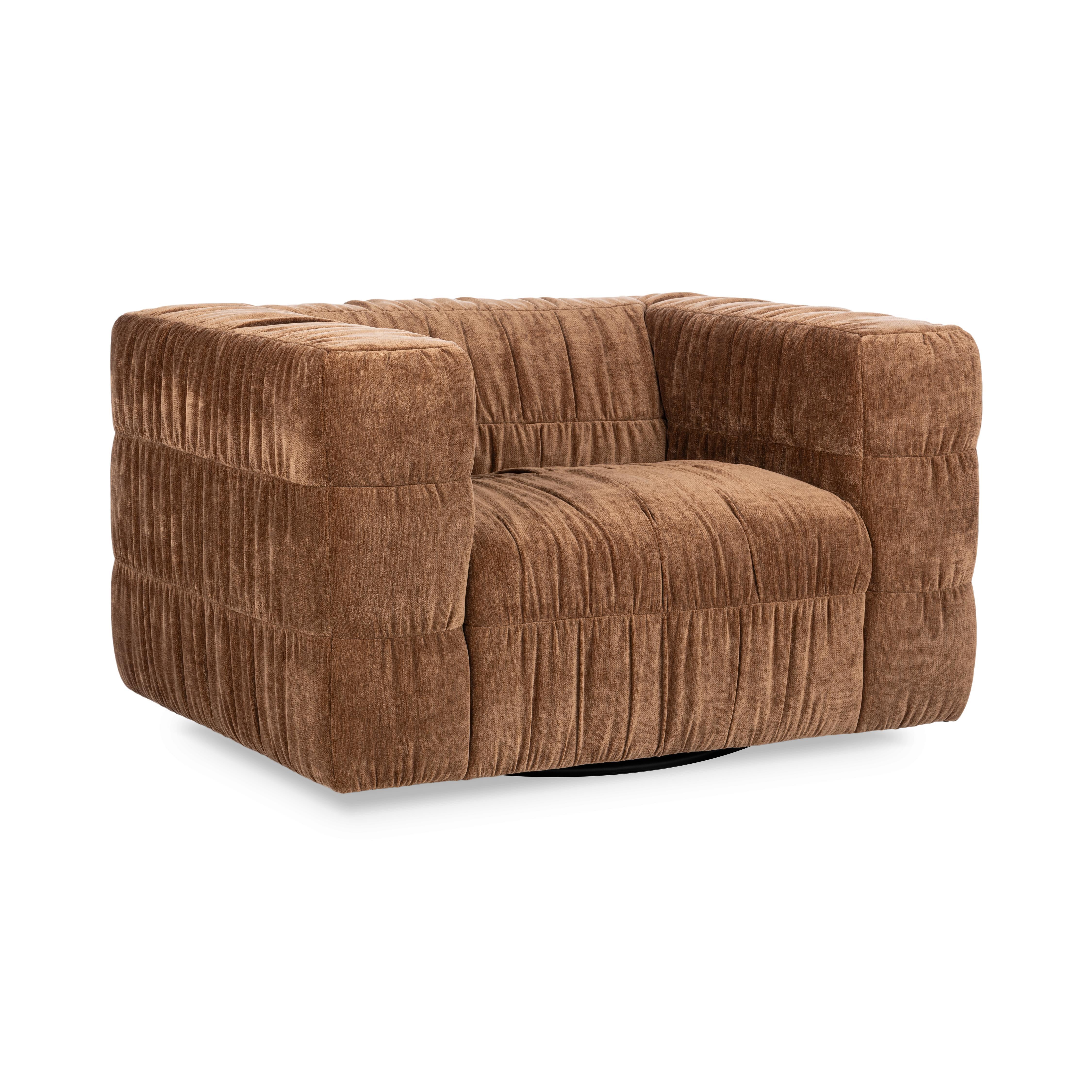 Afeela Upholstered Swivel Chair, Bronze