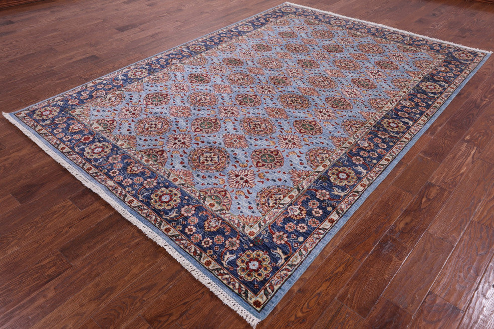 Persian Tabriz Hand-Knotted Wool Rug 6' 10" X 9' 11" Q11298