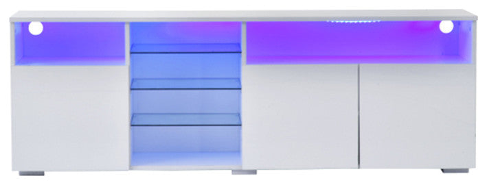 Universal Entertainment Center white modern TV stand
