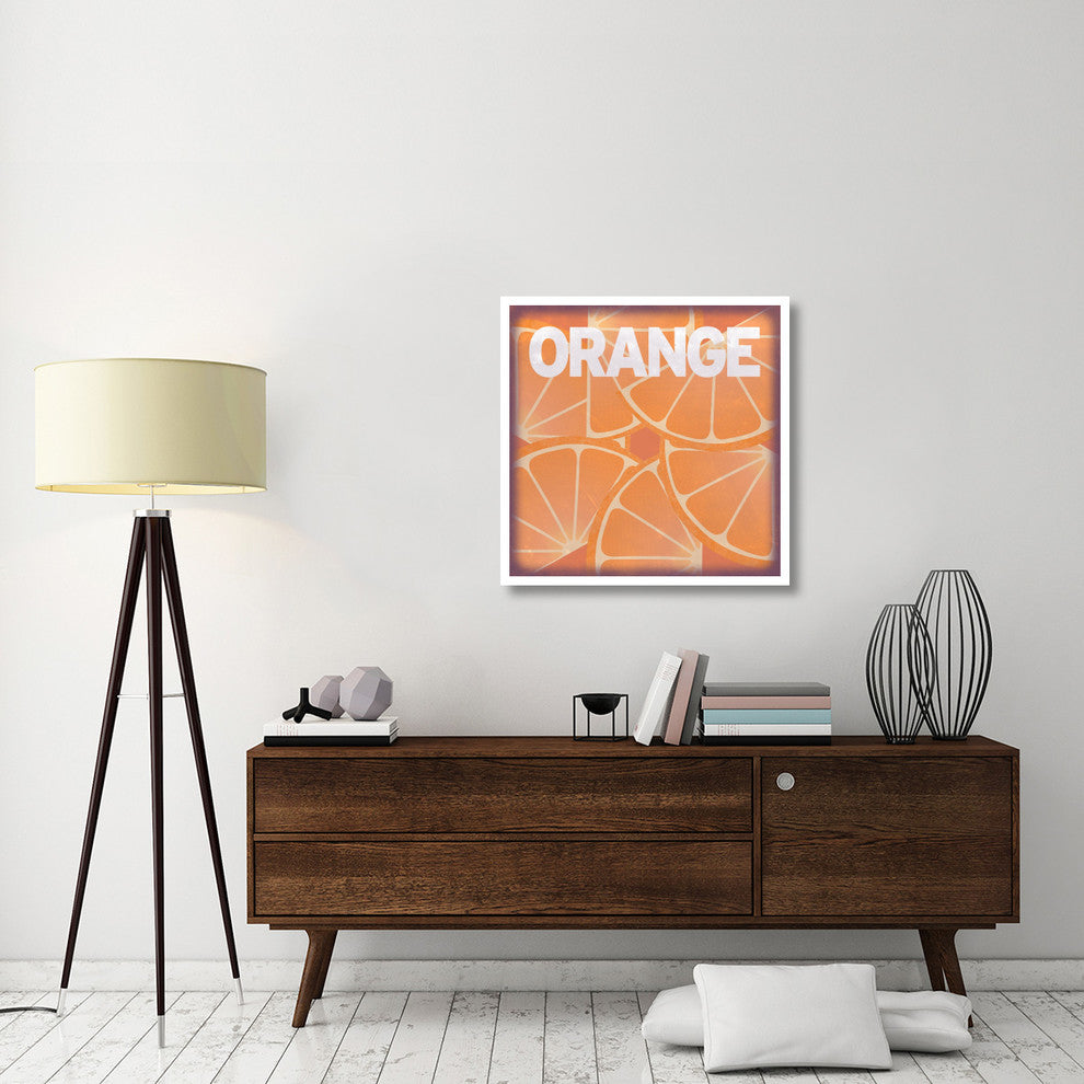 "Citrus - Orange" Digital Paper Print by BG.Studio, 32"x32"
