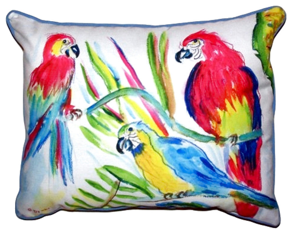 Three Parrots Large Indoor/Outdoor Pillow 16x20