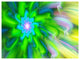 Dance of Green Flower Petals, Floral Canvas Art Print, 40"x30"