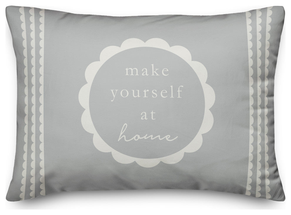 Make Yourself At Home Scalloped 6 14x20 Spun Poly Pillow