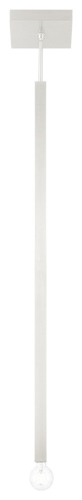 Livex Lighting Solna 1 Light Brushed Nickel Pendant