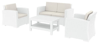 Compamia Monaco 4-Piece 4-Person Patio Seating Set, White