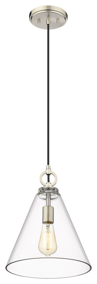 Zlite 3034P11-BN 1-Light Pendant, Clear