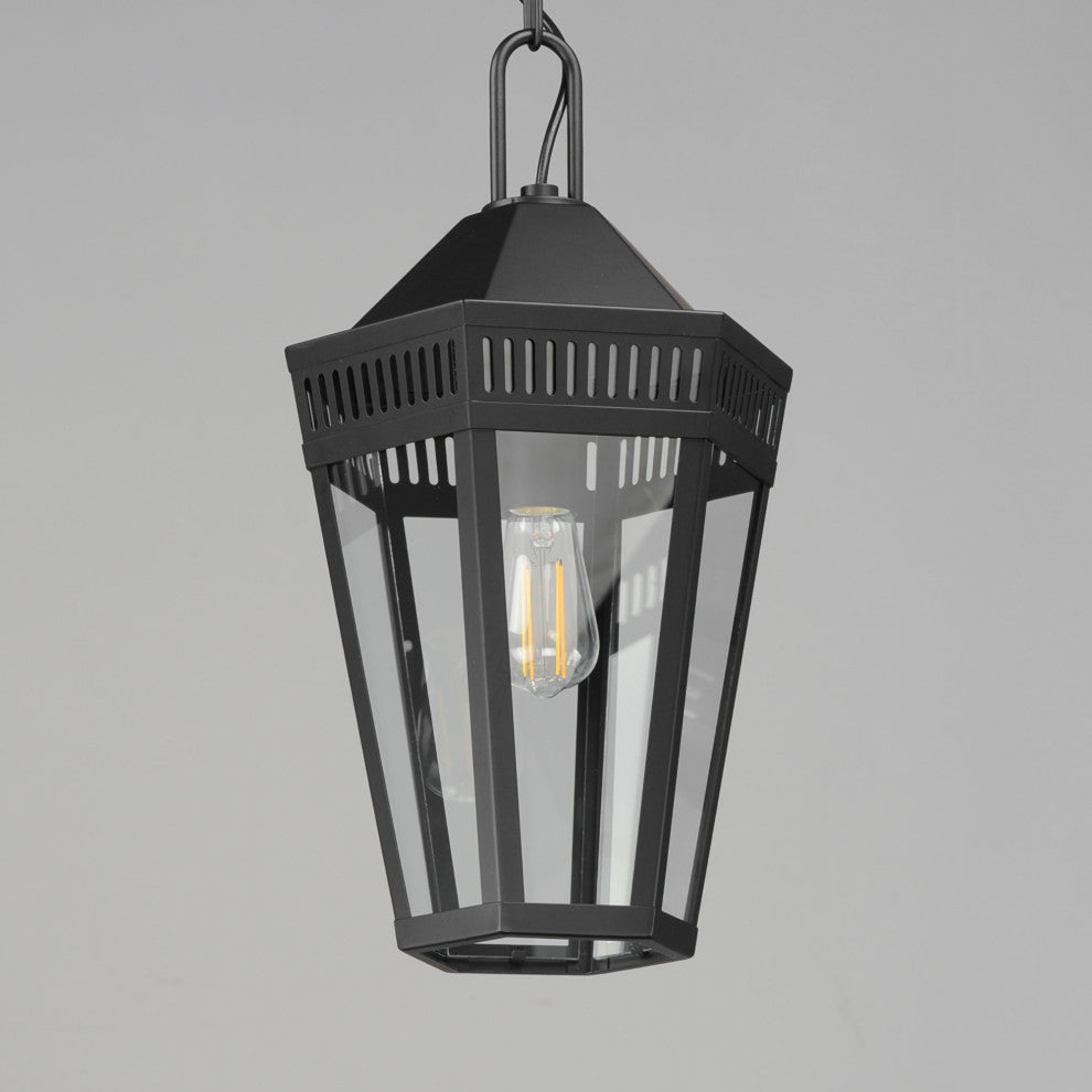 Maxim 30596CL Oxford 10"W Outdoor Mini Pendant - Black