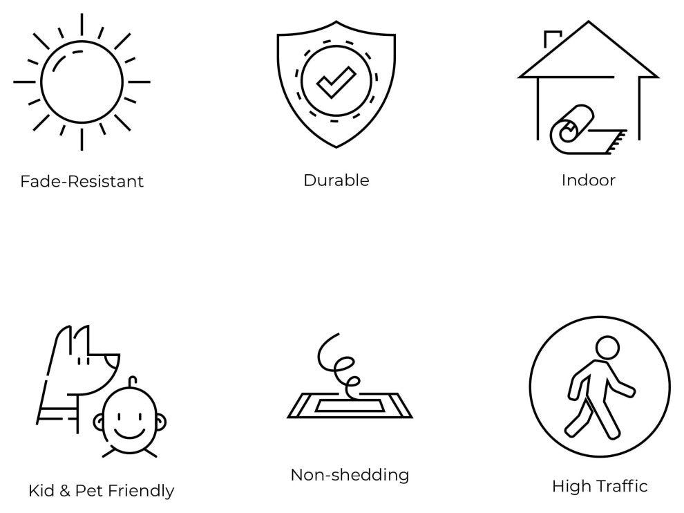 Amir Moroccan Beni Souk Rug, Cream/Black, 8' Square