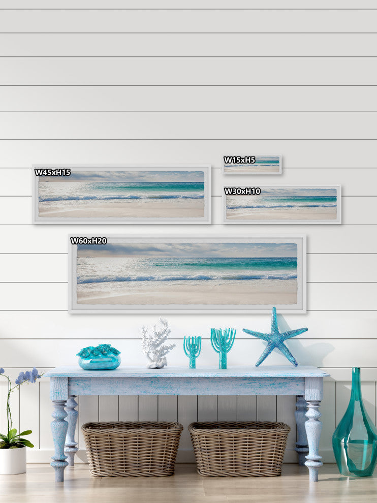 "Swim With the Tide" Framed Painting Print, 45x15
