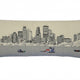 35" White Minneapolis Daylight Skyline Lumbar Decorative Pillow