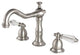 Kingston Brass Widespread Bathroom Faucet With Brass Pop-Up, Brushed Nickel