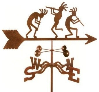 Kokopelli Weathervane With Post Mount