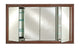 Afina Signature 4 Door Medicine Cabinet, Stainless, 58"x30"