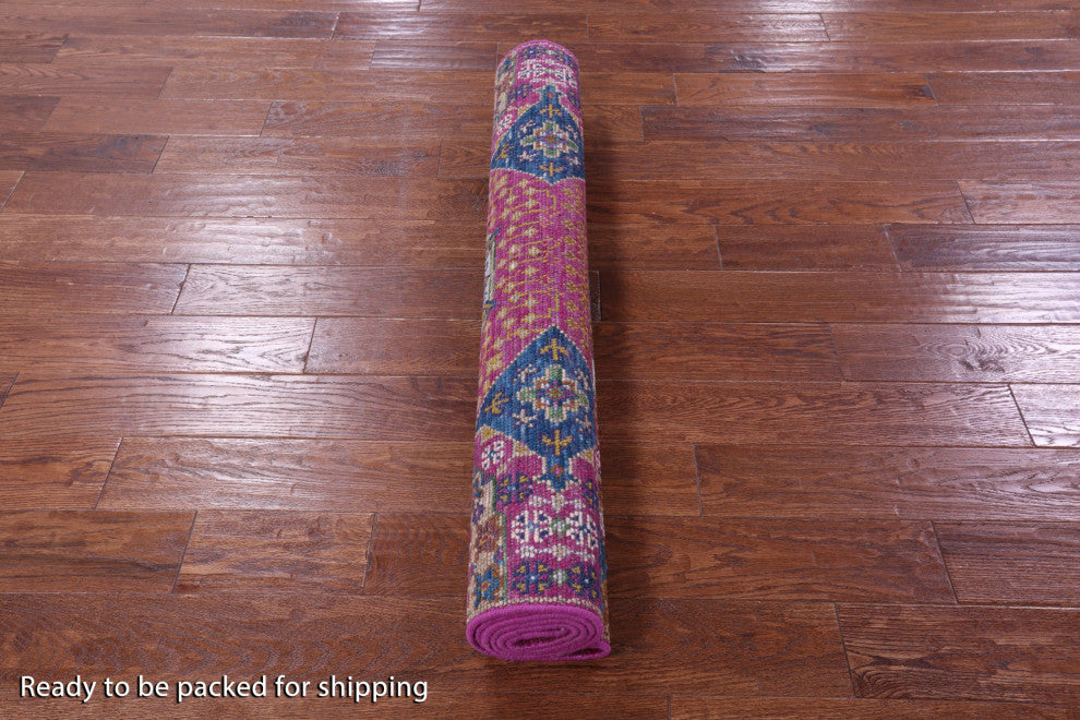 4' 0" X 6' 2" Geometric Mamluk Hand-Knotted Wool Rug - Q15892