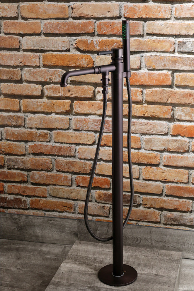 Kingston Brass Freestanding Tub Faucet With Hand Shower, Oil Rubbed Bronze