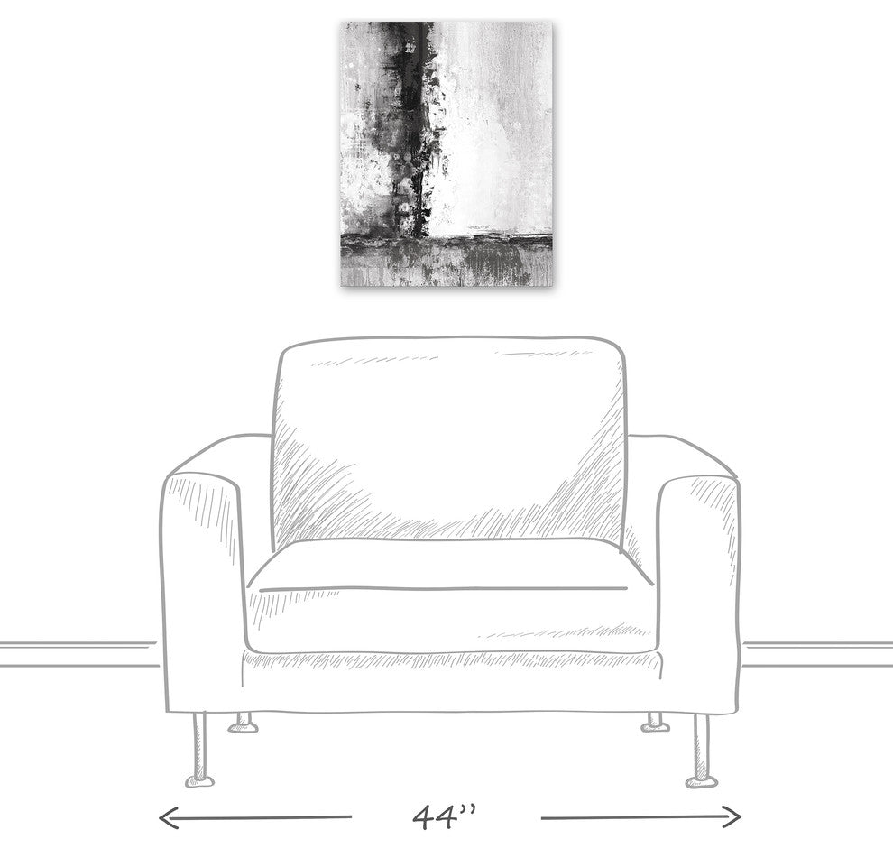 Black and White Textured Print on Canvas