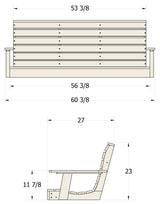 Riverside Porch Swing 5', Palm Green