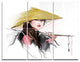 "Vietnamese Woman" Digital Metal Wall Art, 3 Panels, 36"x28"