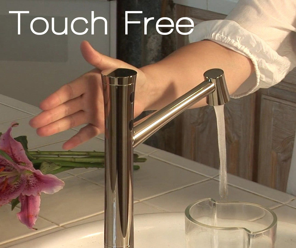 Cinaton iSense Completely Touch Free Faucet, Brushed Nickel-Pvd