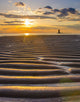 Sandbars Coastal Sunset Landscape Photo Canvas Wall Art Print, 18" X 24"