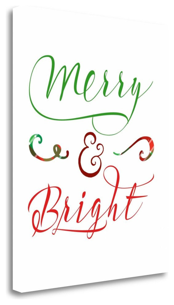 "Merry And Bright" By Tara Moss, Giclee Print on Gallery Wrap Canvas