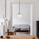 Capri 5" ETL Certified Integrated LED Height Adjustable Pendant, Antique Brass