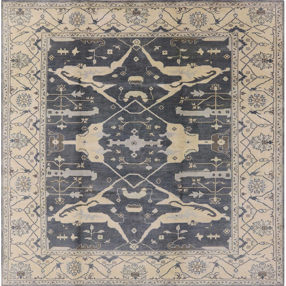 Ahgly Company Indoor Square Mid-Century Modern Area Rugs, 7' Square