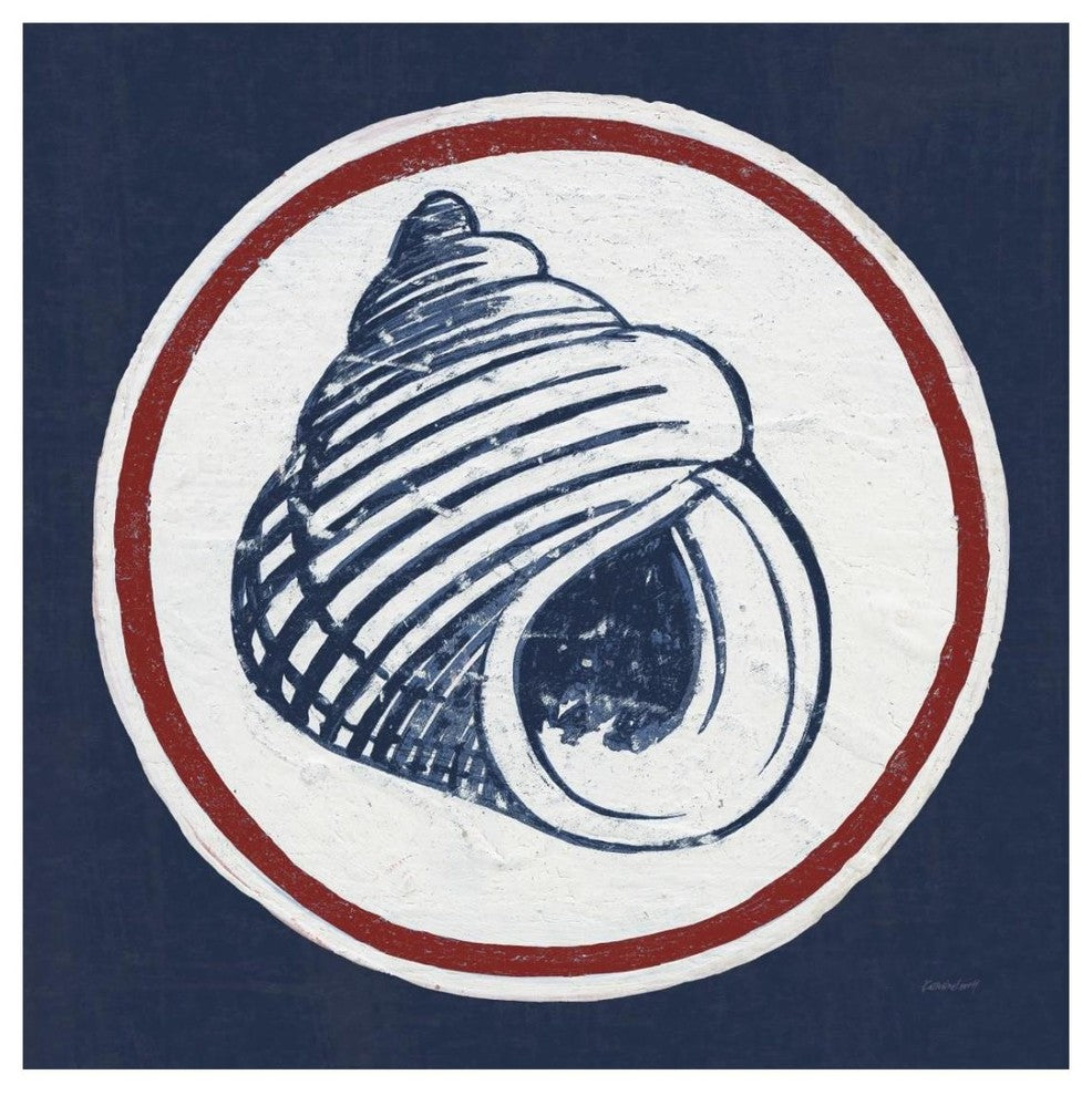 "Summer Shells III Nautical" Digital Paper Print by Kathrine Lovell, 26"x26"
