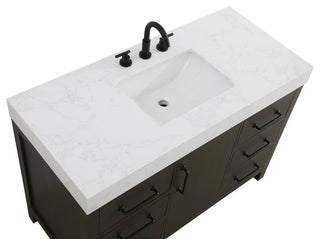Home Living 48" Single Bathroom Vanity, Mocha Brown