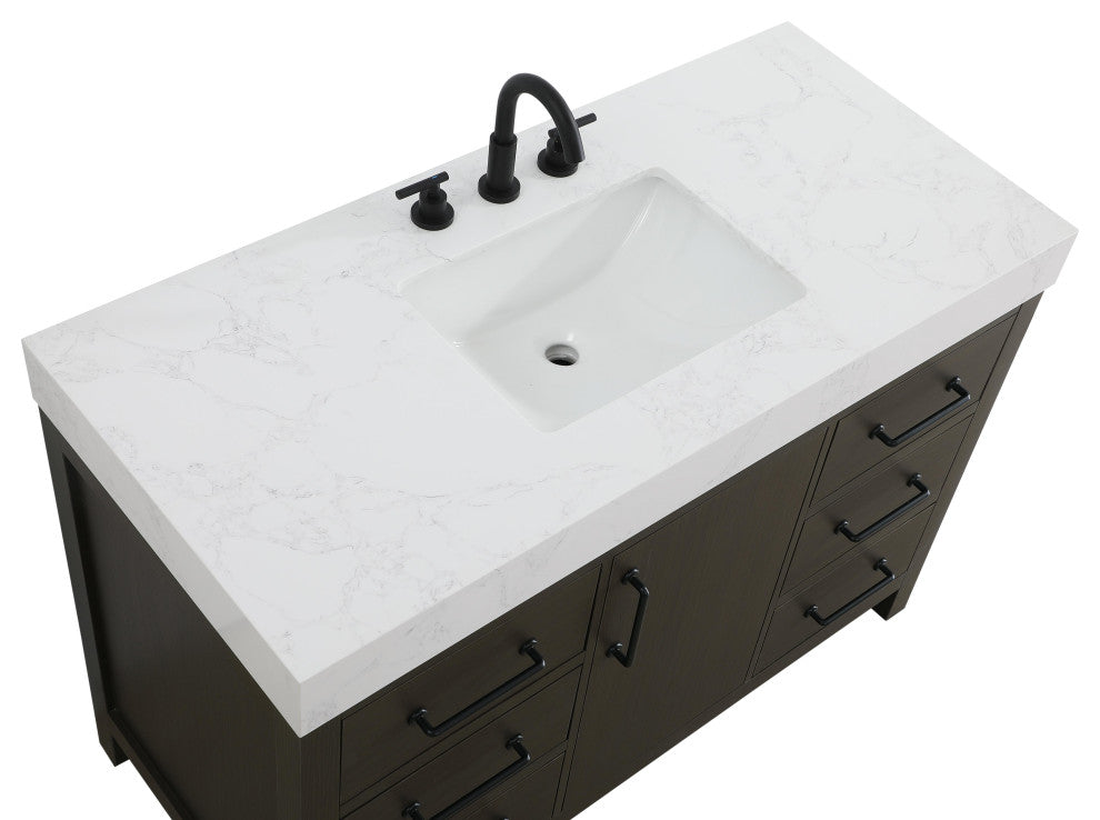Home Living 48" Single Bathroom Vanity, Mocha Brown