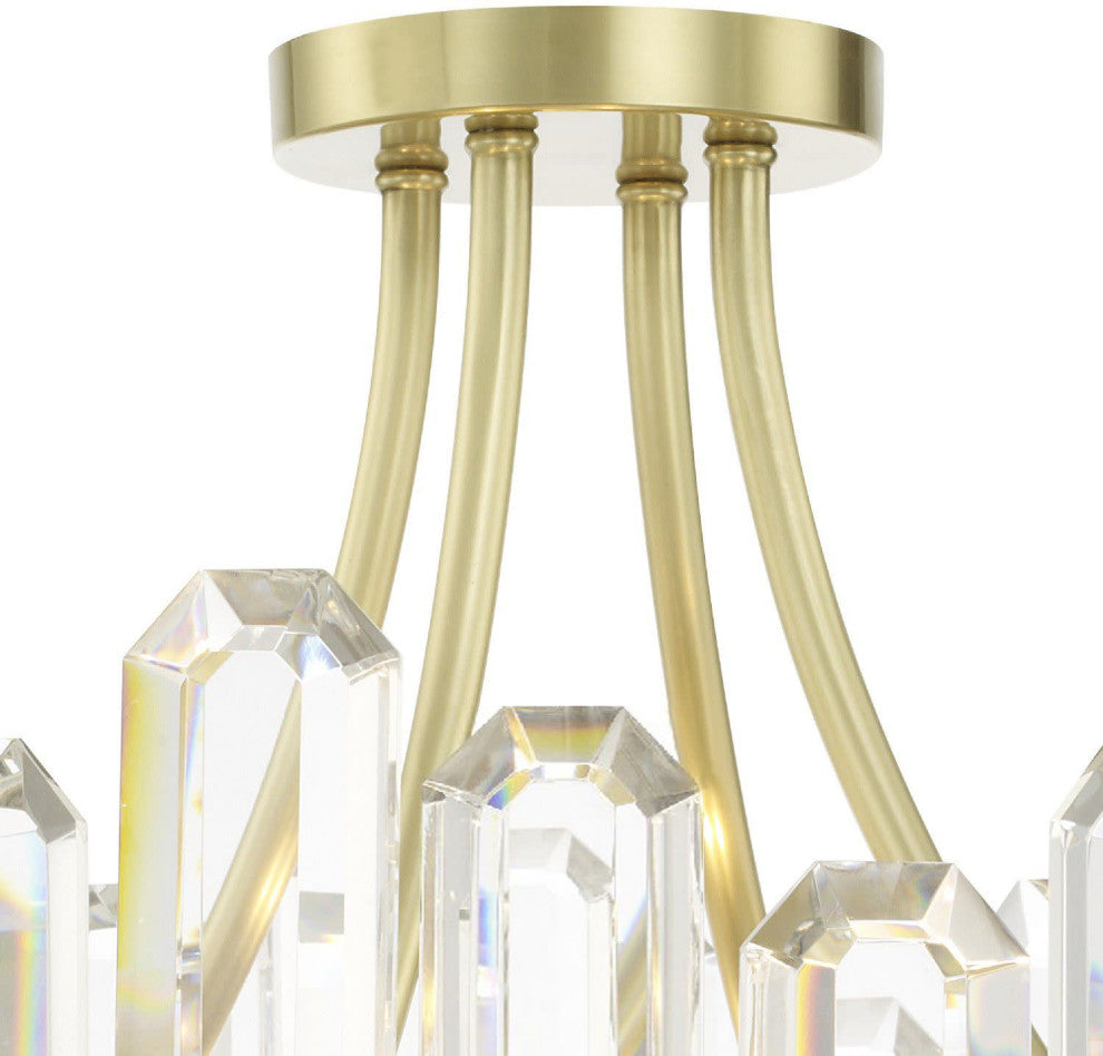 Crystorama Lighting Group BOL-8884 Bolton 4 Light 21"W Semi-Flush - Aged Brass