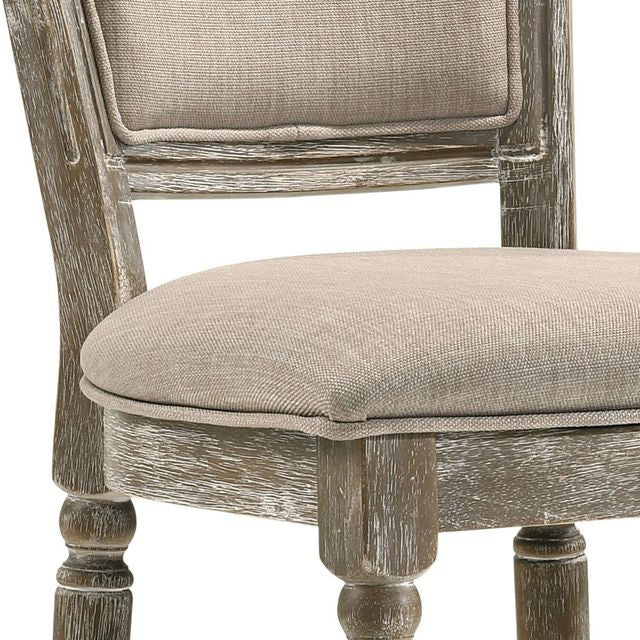 ACME Gabrian Side Chair, Set of 2, Fabric and Reclaimed Gray
