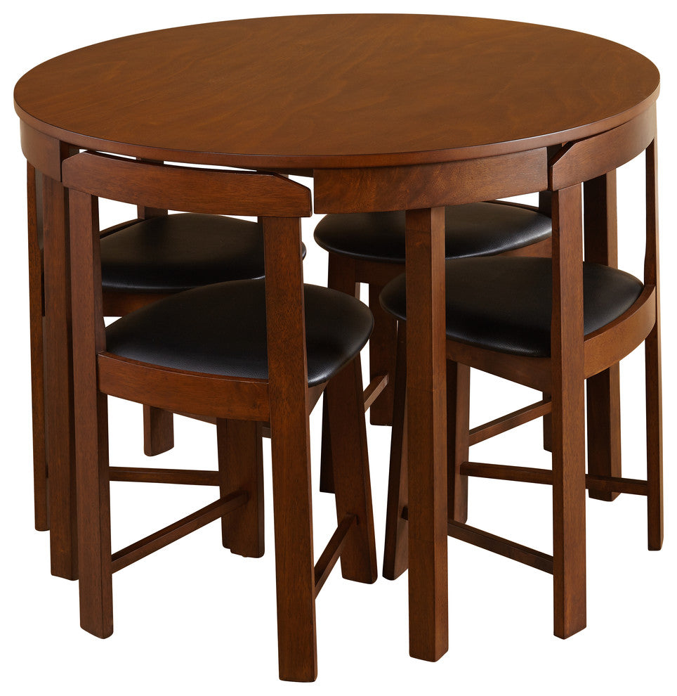 Tobey 5 Piece Dining Set, Walnut