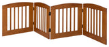 Ruffluv 4-Panel Expansion Pet Gate, Medium 24", Chestnut