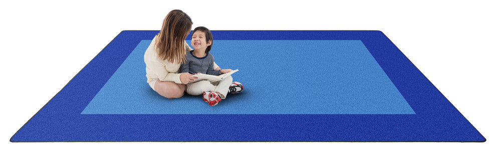 All Around Rug, Blue, Rectangle, 129"x92"