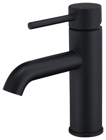 Tubize Single Hole Single-Handle Bathroom Faucet, Matte Black