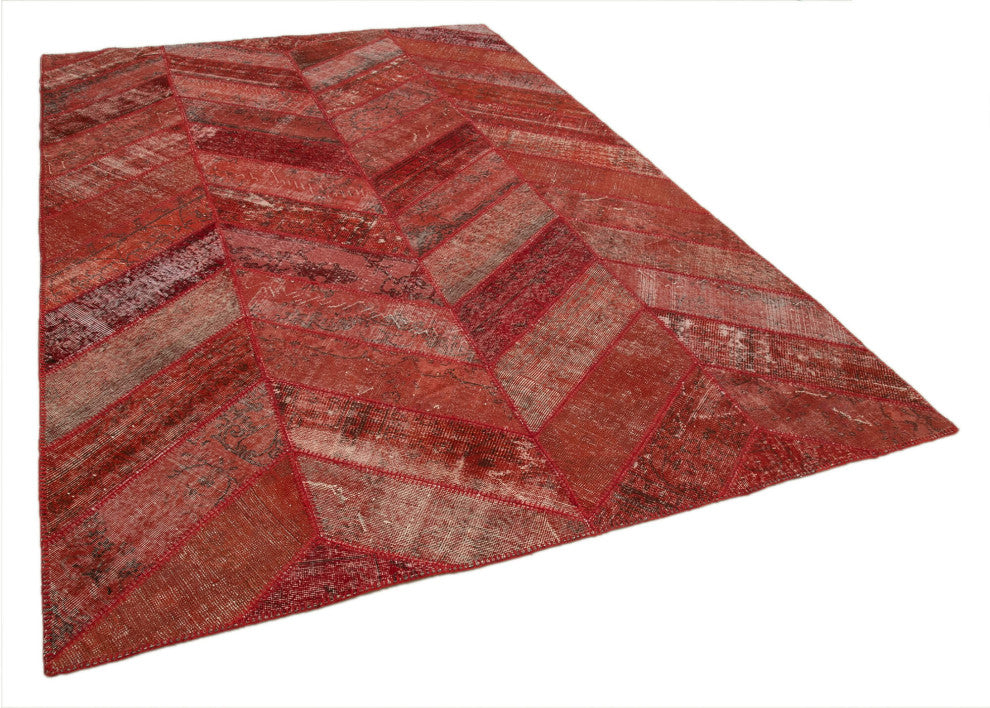 Rug N Carpet - Handmade Anatolian 6' 8" x 10' 0" Antique Patchwork Area Rug