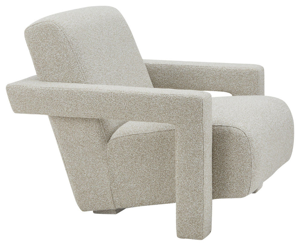 Modrest Wylie Modern Beige Fabric Accent Chair