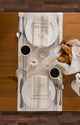 DII White Chambray French Stripe Table Runner 14"x72"