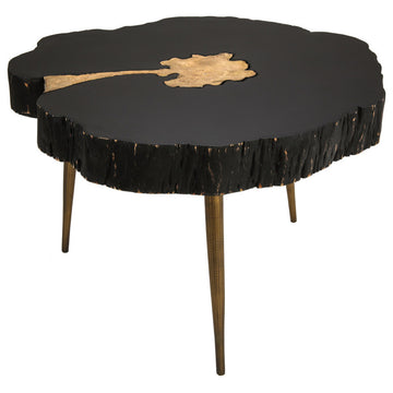 TOV Furniture Timber Black and Brass Coffee Table